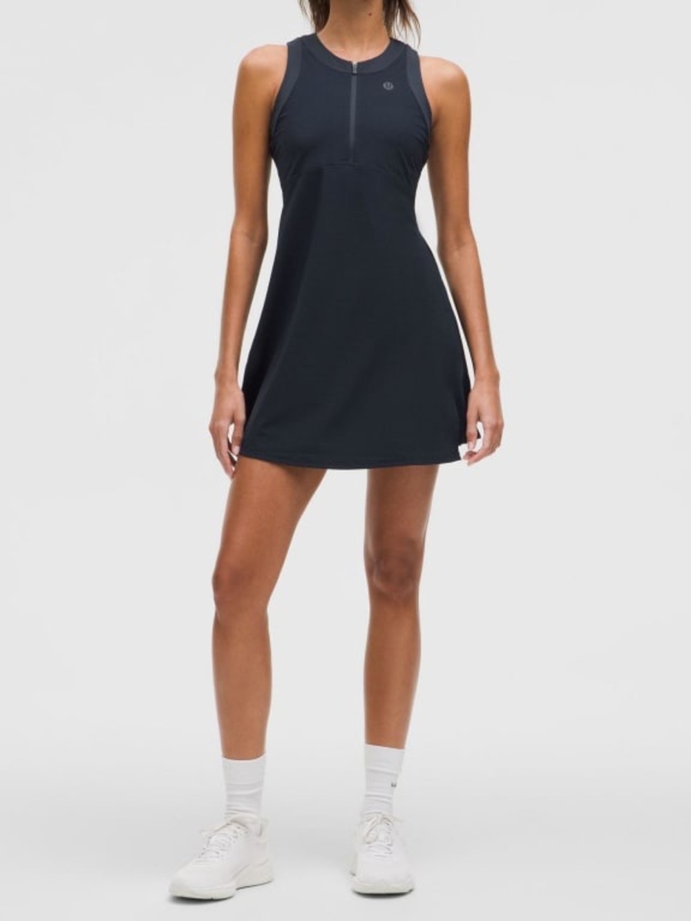 lululemon Grid-Texture Sleeveless Tennis Dress in Black